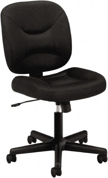 Basyx - 38-1/4" High Task Chair - 24-1/2" Wide x 33-1/2" Deep, Padded Mesh Seat, Black - A1 Tooling