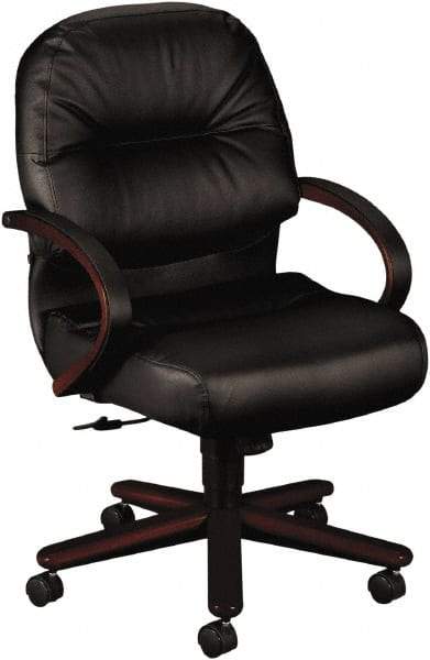 Hon - 41-3/4" High Mid Back Chair - 26" Wide x 28-3/4" Deep, Leather, Memory Foam Seat, Black - A1 Tooling