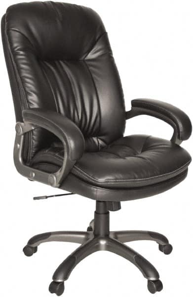 OIF - 45-1/4" High Executive Swivel/Tilt Chair - 25" Wide x 29-7/8" Deep, Soft Leather Seat, Black - A1 Tooling