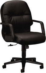 Hon - 41-3/4" High Managerial Mid Back Swivel/Tilt Chair - 26" Wide x 29-3/4" Deep, Leather, Memory Foam Seat, Black - A1 Tooling