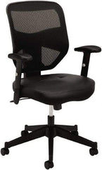 Basyx - 42-1/2" High High Back Chair - 29" Wide x 36" Deep, Leather Seat, Black - A1 Tooling