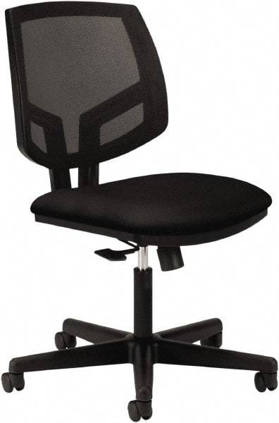 Hon - 38-3/4" High Task Chair - 24" Wide x 25" Deep, 100% Polyester Seat, Black - A1 Tooling