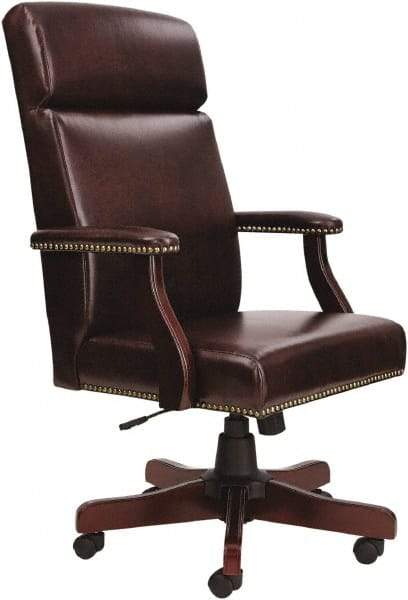 ALERA - 48-3/4" High High Back Chair - 26" Wide x 29" Deep, Vinyl Seat, Burgundy - A1 Tooling