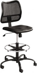 Safco - 49-1/2" High Extended Height Chair - 25" Wide x 25" Deep, Vinyl Seat, Black - A1 Tooling