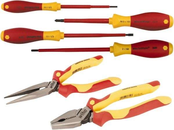 Wiha - 6 Piece Insulated Plier Set - Comes in Vinyl Pouch - A1 Tooling