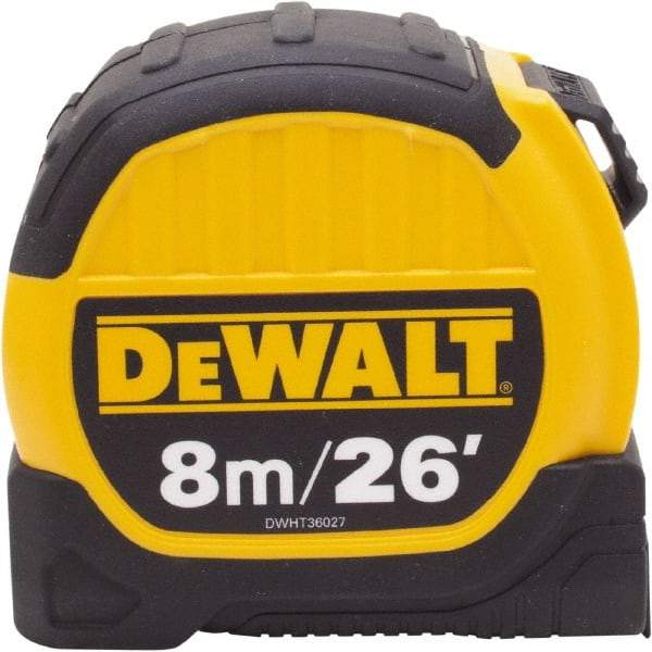 DeWALT - 26' x 1-1/8" Tape Measure - 1/16" & 1 cm Graduation, Inch & Metric Graduation Style - A1 Tooling