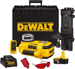 DeWALT - 1,500' Measuring Range, 1/8" at 100' Accuracy, Self-Leveling Rotary Laser - ±5° Self Leveling Range, 60, 250 & 600 RPM, 1 Beam, Lithium-Ion Battery Included - A1 Tooling