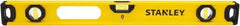 Stanley - Magnetic 24" Long 3 Vial I-Beam Level - Aluminum, Yellow, 1 Level & 2 Plumb Vials - A1 Tooling