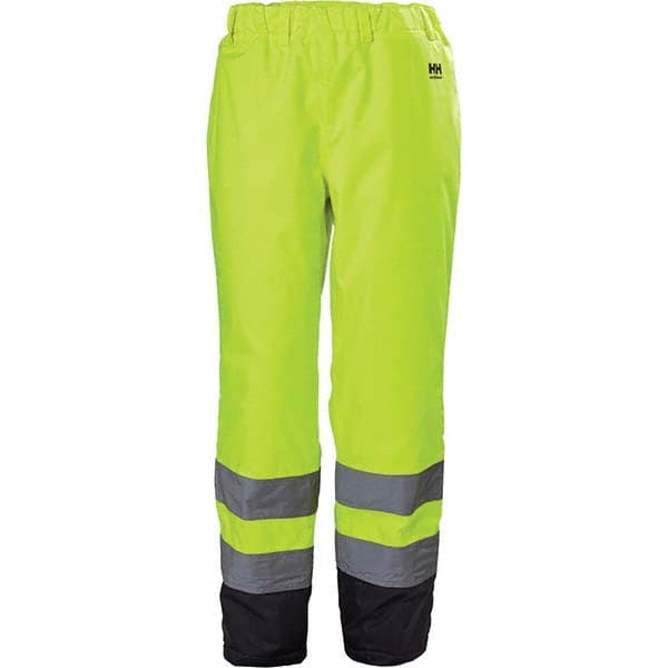 Helly Hansen - Size L Hi-Vis Yellow & Charcoal Rain & Wind Resistant & Waterproof & High Visibility Rain Pants - A1 Tooling