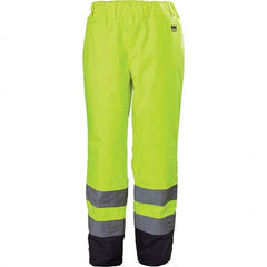 Helly Hansen - Size 4XL Hi-Vis Yellow & Charcoal Rain & Wind Resistant & Waterproof & High Visibility Rain Pants - A1 Tooling