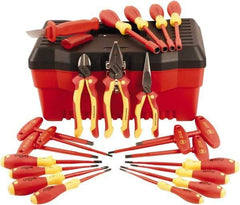 Wiha - 22 Piece Insulated Pliers, Slim Screwdrivers, Nut Driver & T-Handle Hand Tool Set - Comes in Box - A1 Tooling