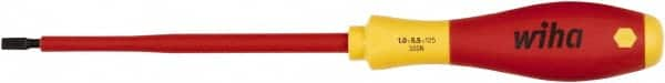 Wiha - 5.5mm Blade Width, Standard Slotted Screwdriver - 125mm Blade Length, Solid/Hex Shank - A1 Tooling