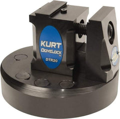 Kurt - 2" Jaw Width, 3-7/8" High x 5.38" Long x 5-3/8" Wide Dovetail Reversible Vise - For Use with 4 & 5 Axis Workholding Systems - A1 Tooling