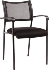 ALERA - Mesh Fabric Black Stacking Chair - Black Frame, 21-1/4" Wide x 23-5/8" Deep x 33-1/2" High - A1 Tooling