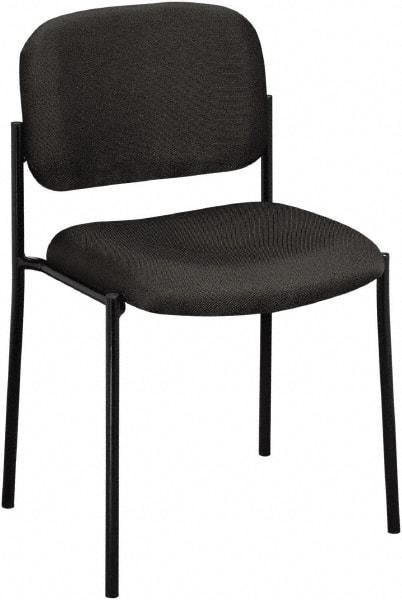 Basyx - Fabric Charcoal Stacking Chair - Black Frame, 21-1/4" Wide x 21" Deep x 32-3/4" High - A1 Tooling