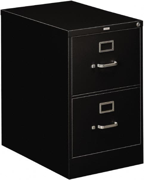 Hon - 18-1/4" Wide x 29" High x 26-1/2" Deep, 2 Drawer Vertical File - Steel, Black - A1 Tooling