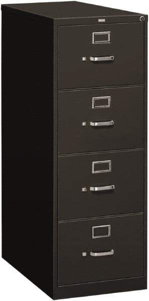 Hon - 18-1/4" Wide x 52" High x 26-1/2" Deep, 4 Drawer Vertical File - Steel, Charcoal - A1 Tooling