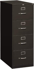 Hon - 18-1/4" Wide x 52" High x 26-1/2" Deep, 4 Drawer Vertical File - Steel, Charcoal - A1 Tooling