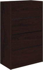 Hon - 36" Wide x 59.13" High x 20" Deep, 4 Drawer Lateral File - Woodgrain Laminate, Mahogany - A1 Tooling