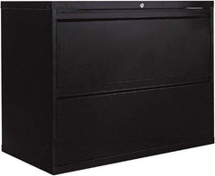 ALERA - 36" Wide x 28.38" High x 19-1/4" Deep, 2 Drawer Lateral File - Steel, Black - A1 Tooling