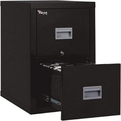 FireKing - 17-3/4" Wide x 27-3/4" High x 25" Deep, 2 Drawer Pedestal - Steel, Black - A1 Tooling