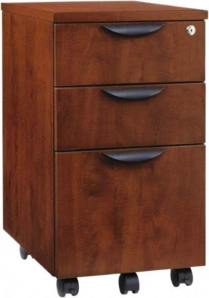 ALERA - 15.88" Wide x 28.38" High x 20-1/2" Deep, 3 Drawer Pedestal - Woodgrain Laminate, Medium Cherry - A1 Tooling