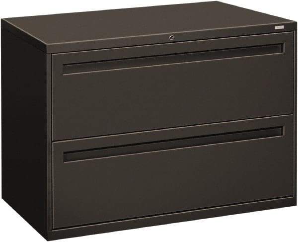 Hon - 42" Wide x 28.38" High x 19-1/4" Deep, 2 Drawer Lateral File - Steel, Charcoal - A1 Tooling