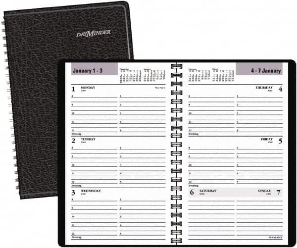 DayMinder - 26 Sheet, 4-7/8 x 8", Weekly Planner - Black - A1 Tooling