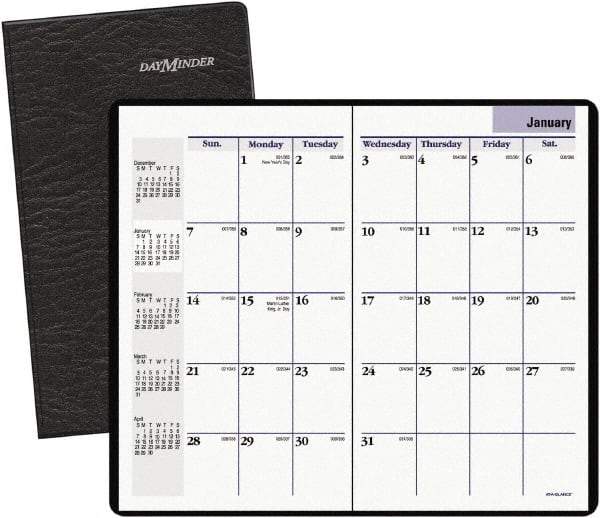 DayMinder - 24 Sheet, 8-1/8 x 10-7/8", Monthly Planner - Black - A1 Tooling