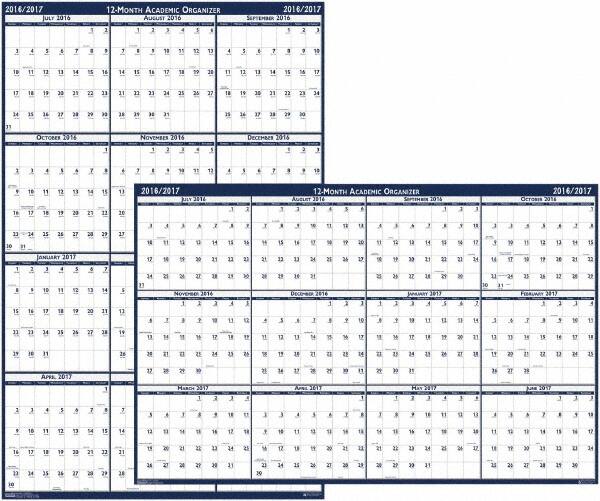 House of Doolittle - 1 Sheet, 4 x 6", Erasable Wall Planner - Blue & Gray - A1 Tooling