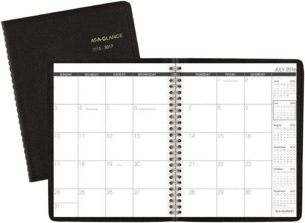 AT-A-GLANCE - 24 Sheet, 8-1/2 x 11", Monthly Planner - Black - A1 Tooling