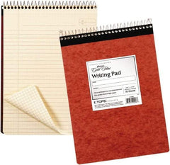 AMPAD - 70 Sheet, 6-7/8 x 8-3/4", Legal/Wide (Style) Wire Bound Notebook - Red - A1 Tooling