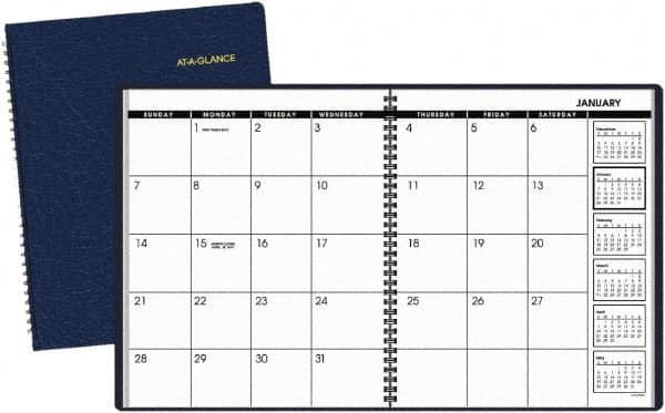 AT-A-GLANCE - 24 Sheet, 9 x 11", 15 Month Planner - Navy - A1 Tooling