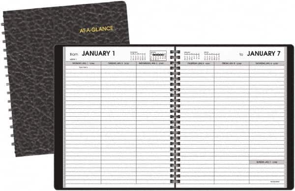 AT-A-GLANCE - 26 Sheet, 5 x 8", Weekly Planner - Black - A1 Tooling