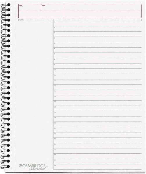 Cambridge - 80 Sheet, 8-1/2 x 11", Business Notebook - Black - A1 Tooling