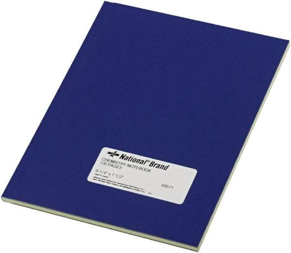 National Brand - 60 Sheet, 12-1/4 x 26", Narrow Chemistry Notebook - Blue - A1 Tooling