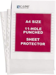 C-LINE - 50 Piece Clear Sheet Protectors-Ring Binder - 11-3/4" High x 8-1/4" Wide - A1 Tooling