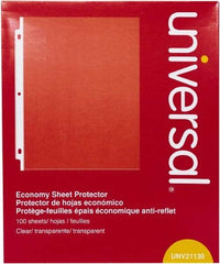 UNIVERSAL - 100 Piece Clear Sheet Protectors-Ring Binder - 11" High x 8-1/2" Wide - A1 Tooling