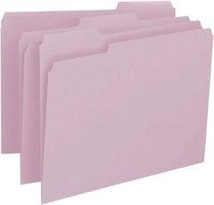 SMEAD - 8-1/2 x 11", Letter Size, Lavender, File Folders with Top Tab - 11 Point Stock, Assorted Tab Cut Location - A1 Tooling