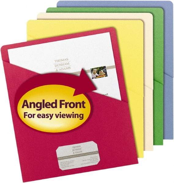 SMEAD - 8-1/2 x 11", Letter Size, Assorted Colors, Pocket Folders - 11 Point Stock - A1 Tooling