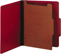 UNIVERSAL - 8-1/2 x 11", Letter Size, Ruby Red, Classification Folders with Top Tab Fastener - 25 Point Stock, Right of Center Tab Cut Location - A1 Tooling