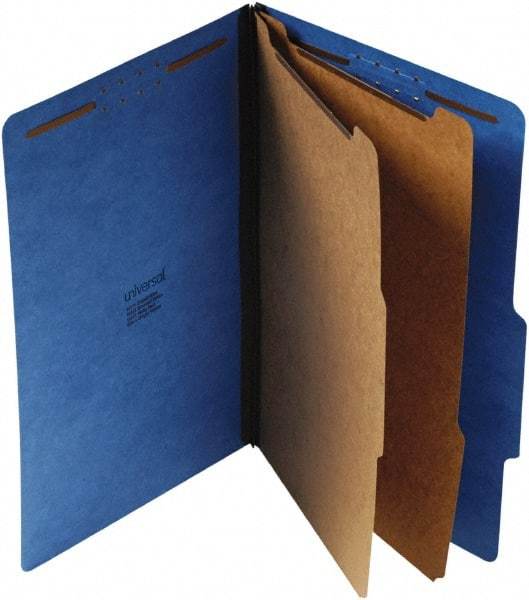 UNIVERSAL - 9-1/4 x 14-3/4", Legal, Cobalt Blue, Classification Folders with Top Tab Fastener - 25 Point Stock, Right of Center Tab Cut Location - A1 Tooling