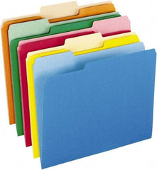 Pendaflex - 8-1/2 x 11", Letter Size, Assorted Colors, File Folders with Top Tab - 11 Point Stock, Assorted Tab Cut Location - A1 Tooling