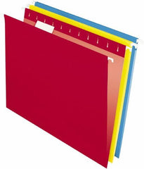 Pendaflex - 8-1/2 x 11", Letter Size, Assorted Colors, Hanging File Folder - 11 Point Stock, 1/5 Tab Cut Location - A1 Tooling