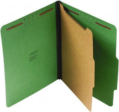 UNIVERSAL - 8-1/2 x 11", Letter Size, Emerald Green, Classification Folders with Top Tab Fastener - 25 Point Stock, Right of Center Tab Cut Location - A1 Tooling