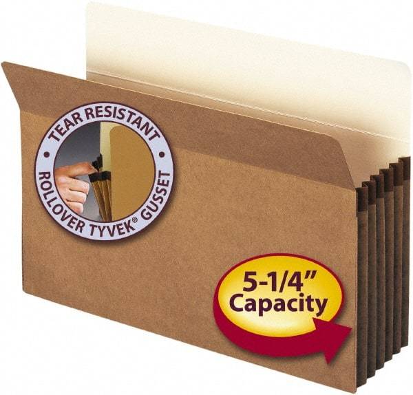 SMEAD - 9-1/2 x 14-1/2", Legal, Brown, 5-1/4" Expanding Wallet - 11 Point Stock, Straight Tab Cut Location - A1 Tooling