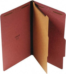 UNIVERSAL - 9-1/2 x 14-1/2", Legal, Red, Classification Folders with Top Tab Fastener - 25 Point Stock, Right of Center Tab Cut Location - A1 Tooling