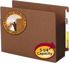 SMEAD - 8-1/2 x 11", Letter Size, Dark Brown, Expansion Folders - Straight Tab Cut Location - A1 Tooling