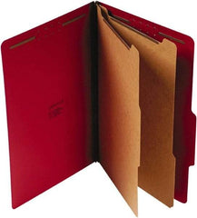 UNIVERSAL - 9-1/2 x 14-1/2", Legal, Ruby Red, Classification Folders with Top Tab Fastener - 25 Point Stock, Right of Center Tab Cut Location - A1 Tooling