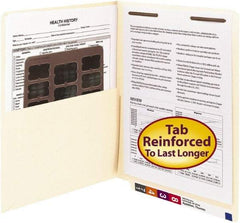 SMEAD - 8-1/2 x 11", Letter Size, Manila, File Folders with End Tab - 11 Point Stock, Straight Tab Cut Location - A1 Tooling